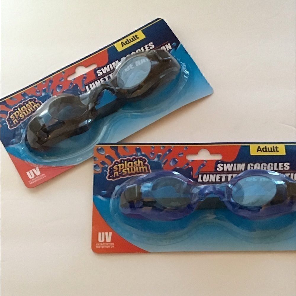 Adult Safety Swim Goggles 2 pack bundle